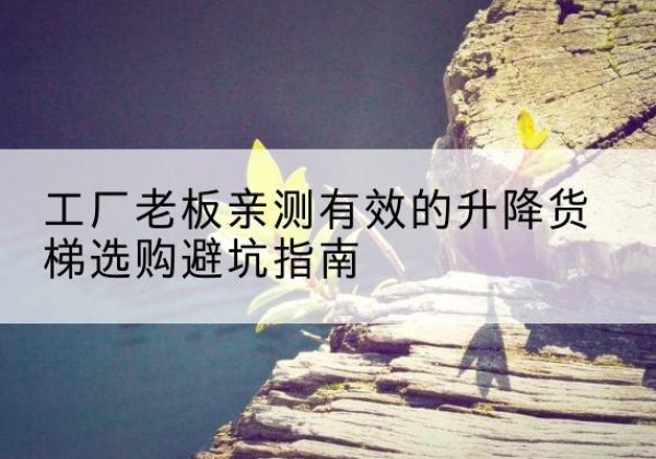 北安升降货梯怎么选-工厂老板亲测有效的升降货梯选购避坑指南
